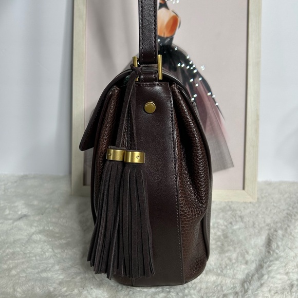 Brahmin Margo Tassel Flap Crossbody Cordoba Chocolate Brown - Picture 10 of 12